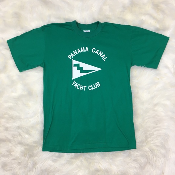 90s Vintage Panama Canal Yacht Club Tee - Picture 2 of 5